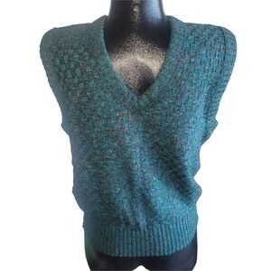 Celebrity Club Vintage 90's Green Speckled Knit Sweater Vest